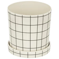 Vaso de cerâmica decorado kaya