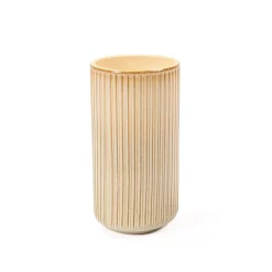 Vaso de cerâmica decoração RISCAS taupe 25cm