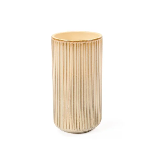 Vaso de cerâmica decoração RISCAS taupe 25cm
