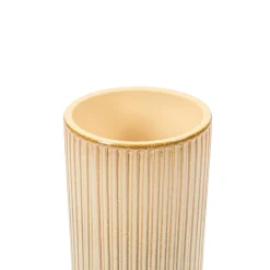 Vaso de cerâmica decoração RISCAS taupe 25cm