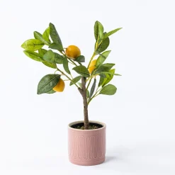 Vaso de cerâmica raiado rosa 11cm