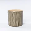 Vaso de cerâmica ZIG ZAG verde seco 11cm