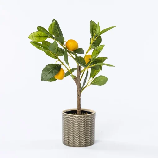 Vaso de cerâmica ZIG ZAG verde seco 11cm