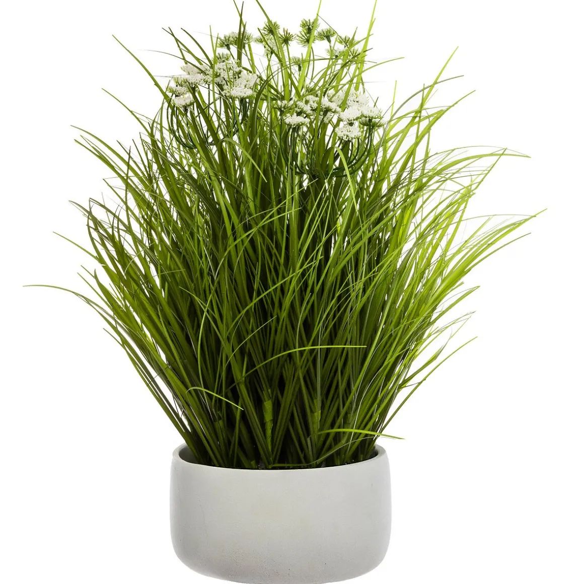 Vaso de cimento com ervas