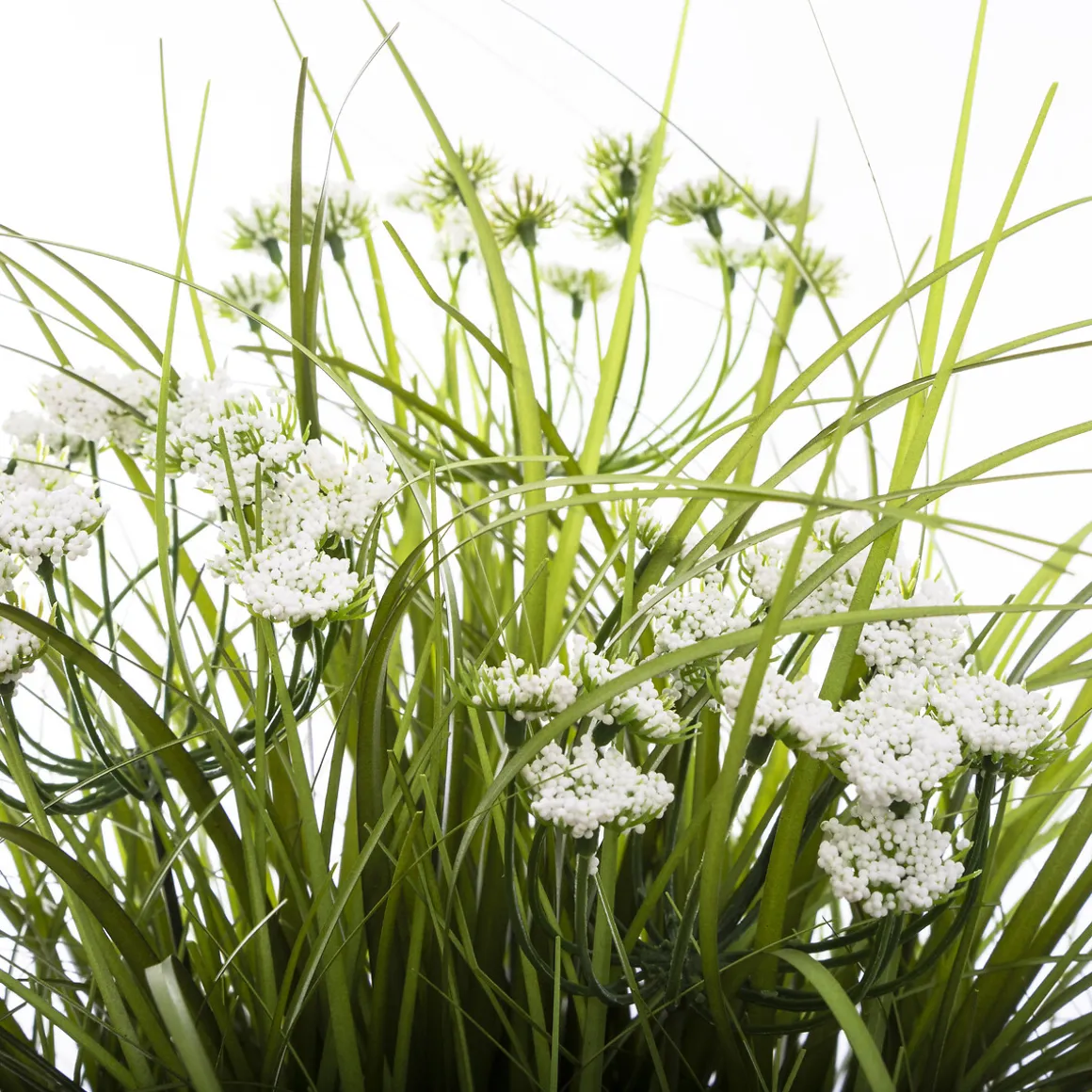 Vaso de cimento com ervas