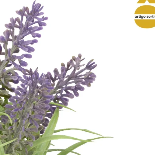 Vaso De Cimento Com Lavanda Artificial