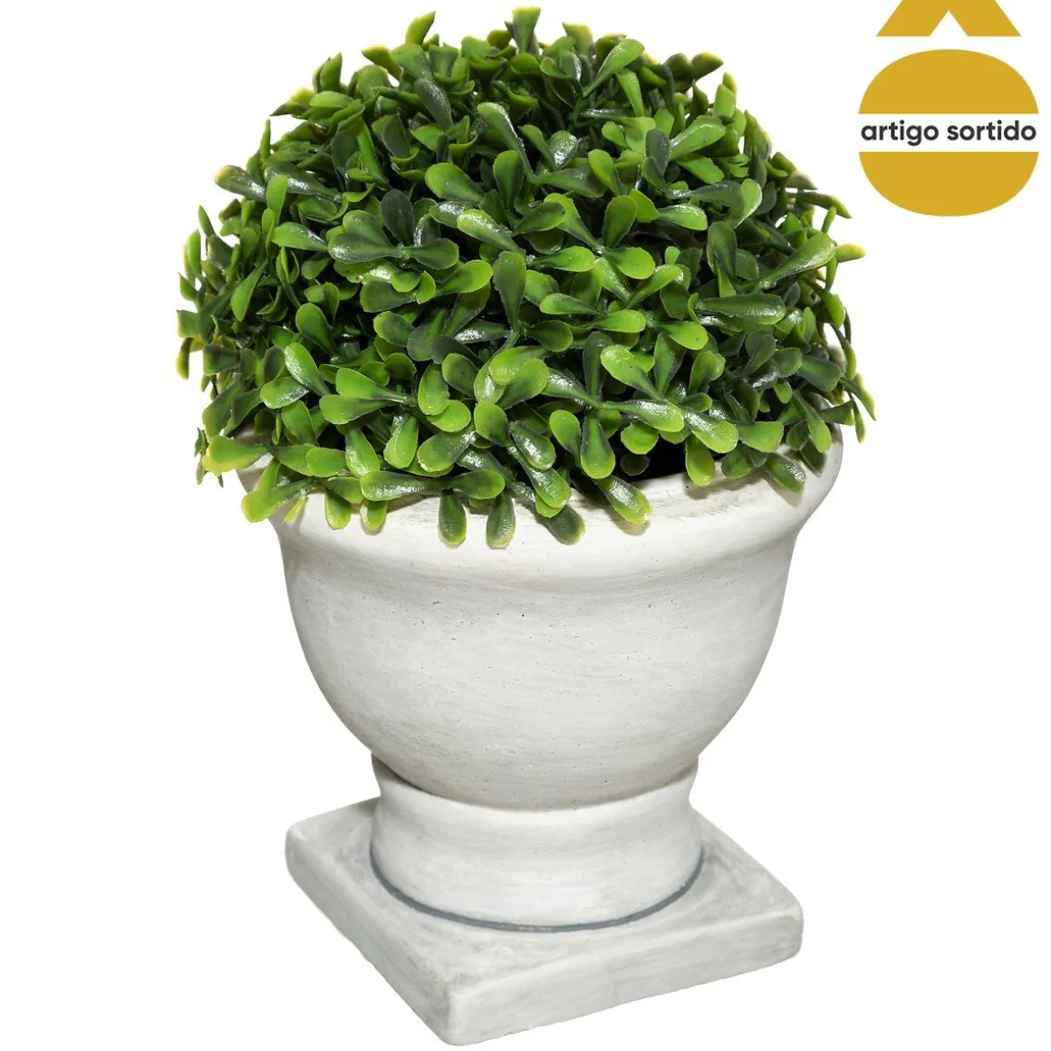 Vaso de cimento com planta ROMANCE 19cm
