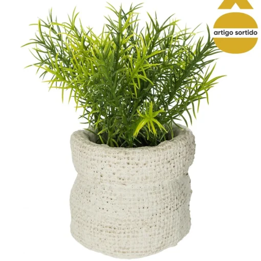 Vaso de cimento com planta 14cm