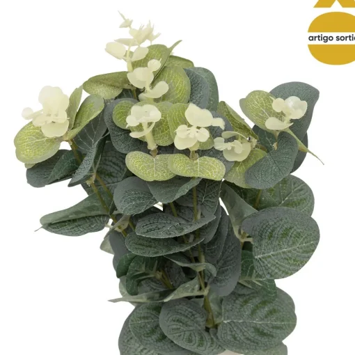 Vaso de eucalipto SUZA branco de cerâmica 37cm