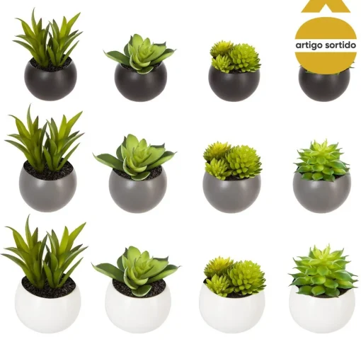 Vaso de íman com planta artificial 8cm