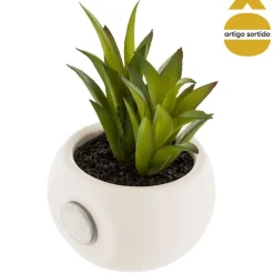 Vaso de íman com planta artificial 8cm