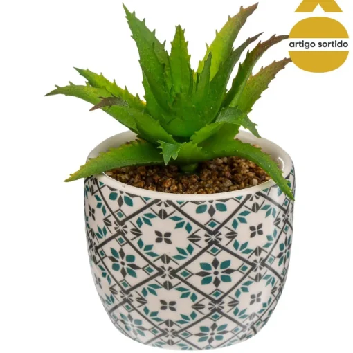 Vaso de porcelana com planta 9cm