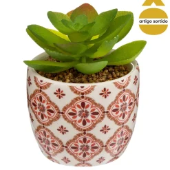 Vaso de porcelana com planta 9cm