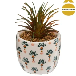 Vaso de porcelana com planta 9cm