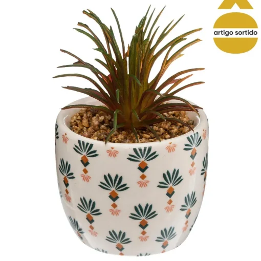 Vaso de porcelana com planta 9cm