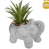 Vaso elefante com planta artificial 10cm