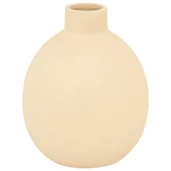 Vaso Em Cerâmica Bege Rily