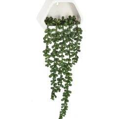 Vaso em cerâmica com planta artifical