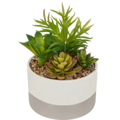 Vaso em cerâmica com planta artificial