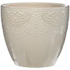 Vaso em cerâmica decorado com relevo