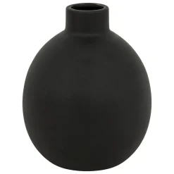 Vaso Em Cerâmica Preto Rily