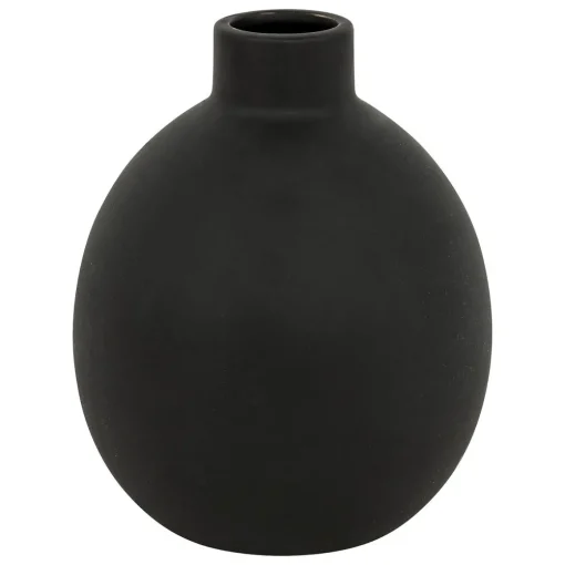 Vaso Em Cerâmica Preto Rily
