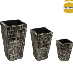 Vaso em rattan 38cm