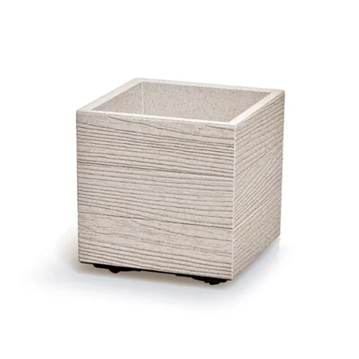 Vaso MADERA branco eco wood 29cm