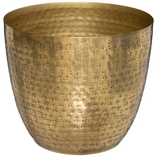Vaso OASIS dourado em metal 16cm