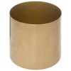 Vaso redondo dourado em metal 12cm