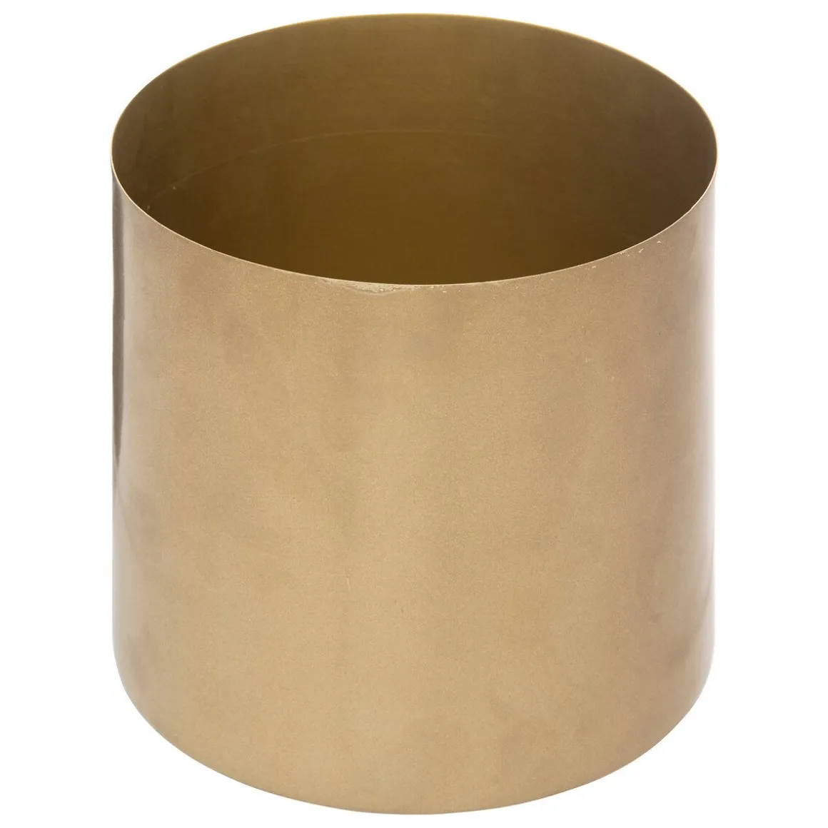 Vaso redondo dourado em metal 12cm