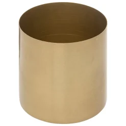 Vaso redondo dourado em metal 10cm