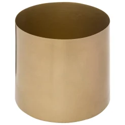 Vaso redondo dourado em metal 13cm