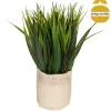Vaso saco de juta com planta artificial 24cm