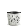 Vaso SANDY round branco eco wood 26cm