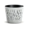 Vaso SANDY round branco eco wood 19cm