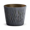 Vaso SANDY round cinza antracite eco wood 19cm