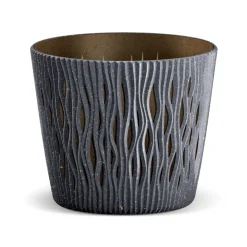 Vaso SANDY round cinza antracite eco wood 19cm