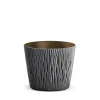 Vaso SANDY round cinza antracite eco wood 26cm