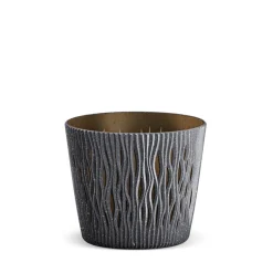 Vaso SANDY round cinza antracite eco wood 26cm