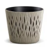 Vaso SANDY round taupe eco wood 19cm