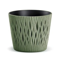 Vaso SANDY round verde eco wood 19cm