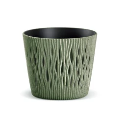 Vaso SANDY round verde eco wood 19cm