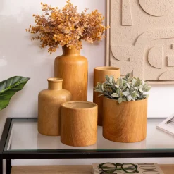 Vaso SOA em cerâmica efeito madeira 30cm