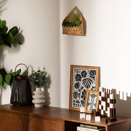 Vaso suspenso com planta artificiál JIKA
