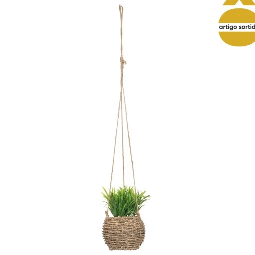 Vaso suspenso com planta artificial ZOE