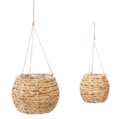 Vaso suspenso HYA bege jacinto água 26x19cm