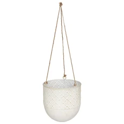 Vaso suspenso TINO em metal branco 40cm