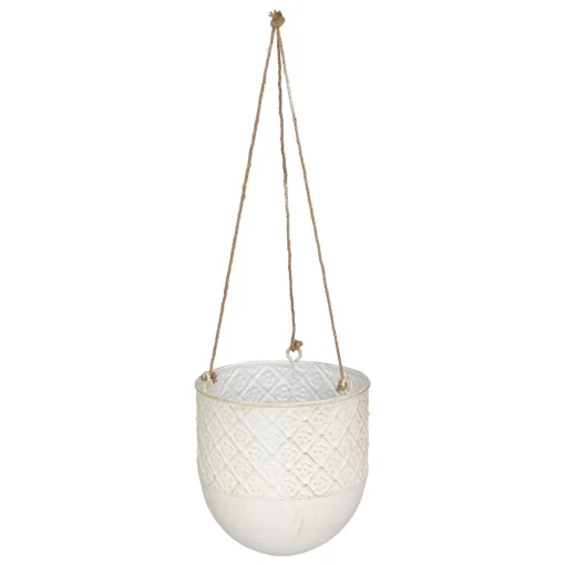 Vaso suspenso TINO em metal branco 40cm
