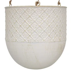 Vaso suspenso TINO em metal branco 40cm